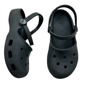 Crocs Kids Black Karin Mary Jane Style Clogs Size 12C